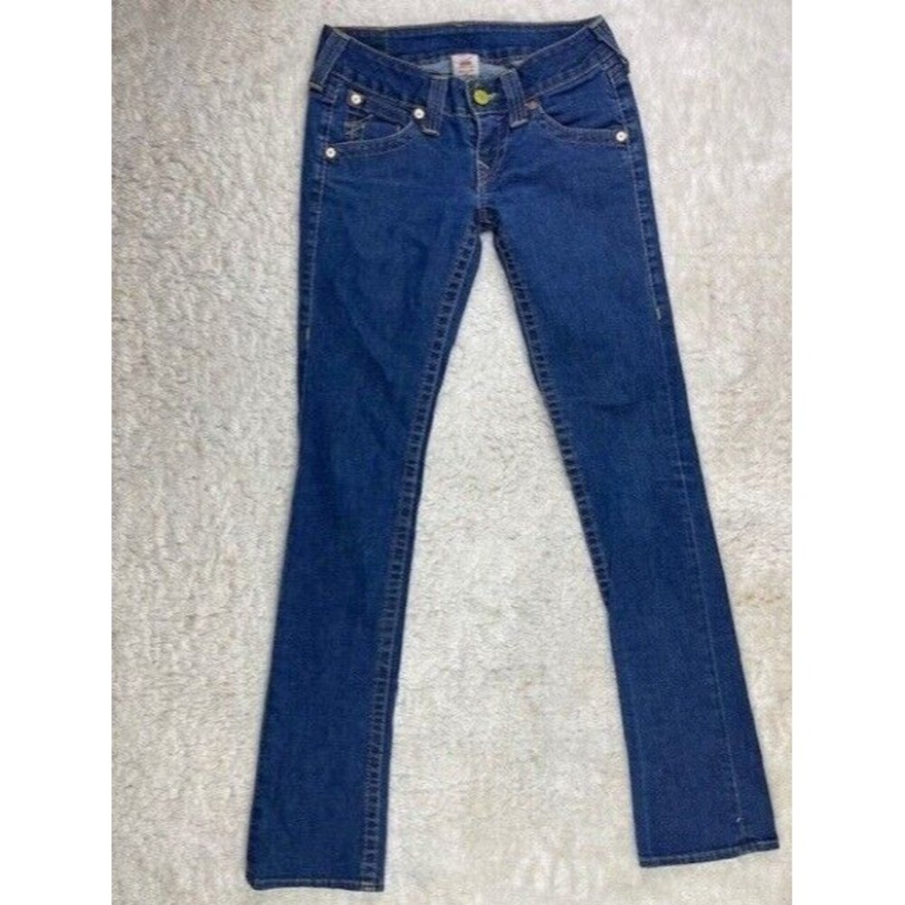 True Religion Size 26 Womens Jeans Bootcut Stretch Low Rise Med Wash